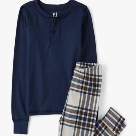 NWT 14/16 Children's Place Boys' Long Sleeve Top Pants 100% Cotton Two Piece Set - Picture 1 of 5